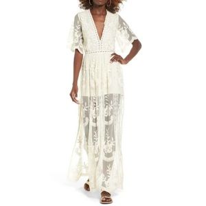 Socialite Lace Overlay Thora Maxi Romper M